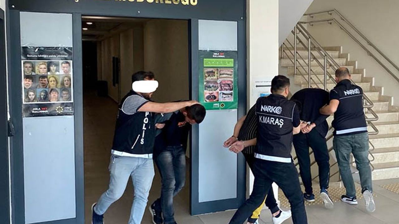 Kahramanmaraş'ta uyuşturucu operasyonunda yakalanan 3 zanlı tutuklandı