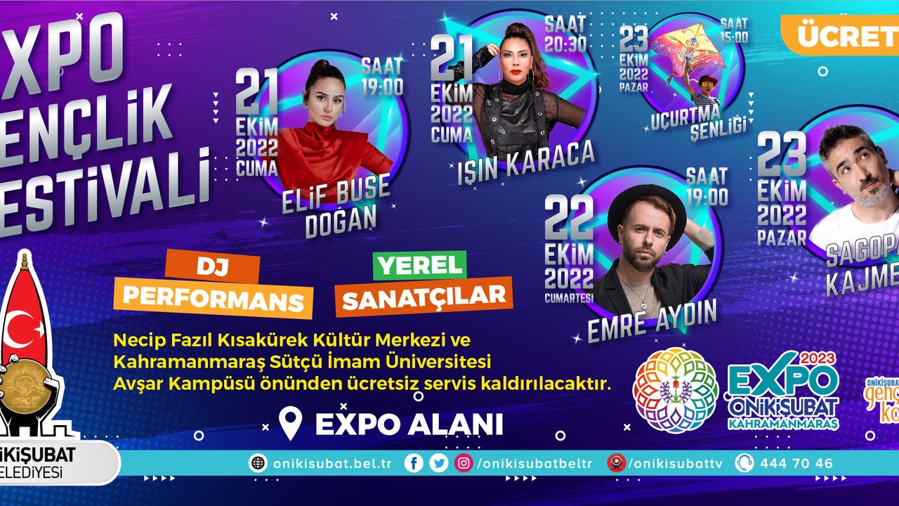 EXPO 2023 Gençlik Festivali, Işın Karaca ve Elif Buse Doğan konserleriyle başlıyor