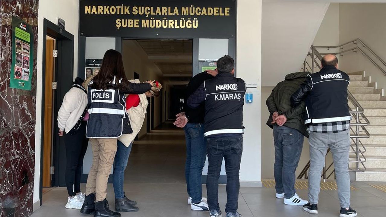 Kahramanmaraş'ta uyuşturucu operasyonunda yakalanan 4 şüpheli tutuklandı