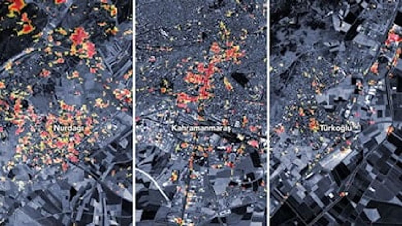 Depremlerden yeni uydu görüntüleri paylaşıldı