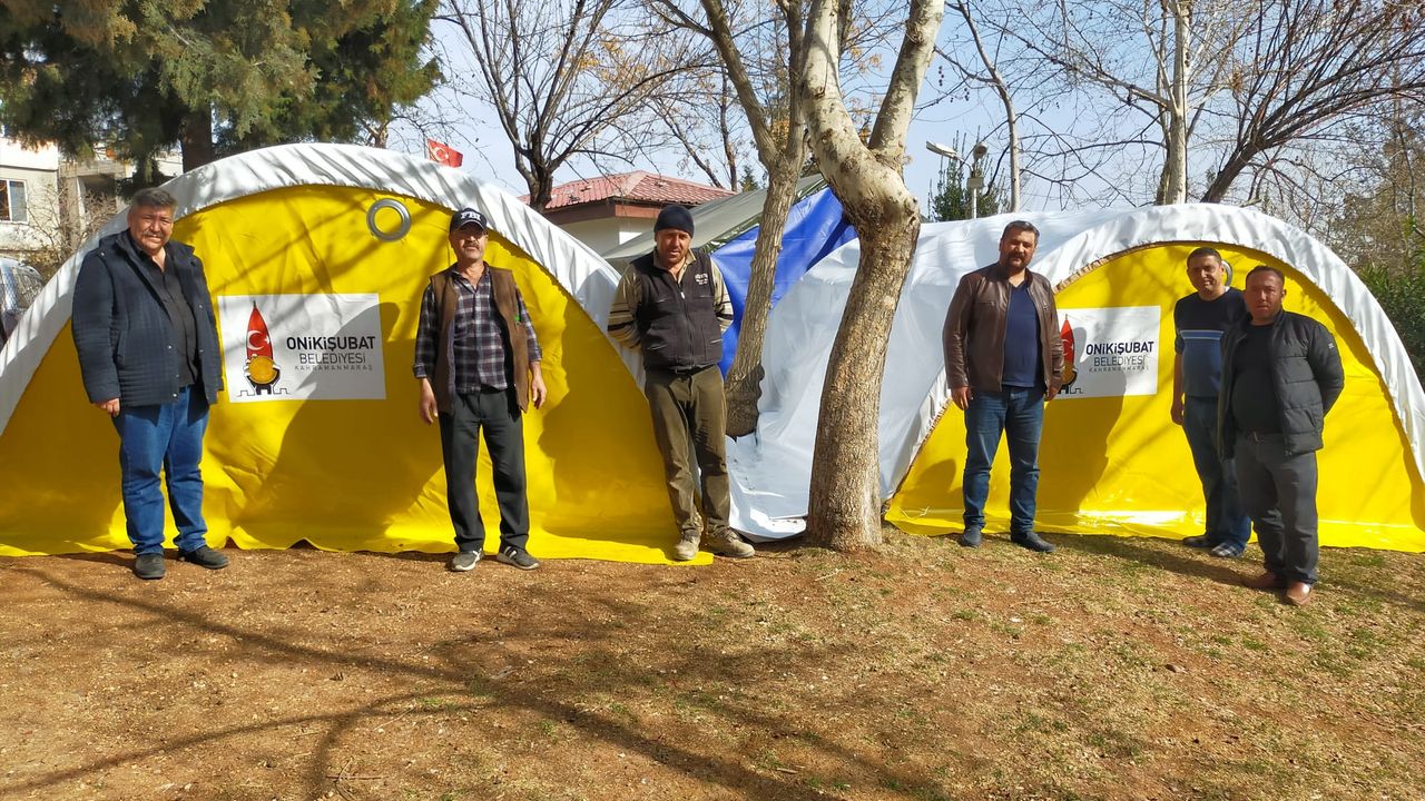 Onikişubat Belediyesi’nden  çadır desteği