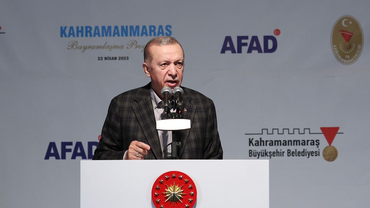 Cumhurbaşkanı Erdoğan, Kahramanmaraş'ta konteyner kent ziyaretinde konuştu
