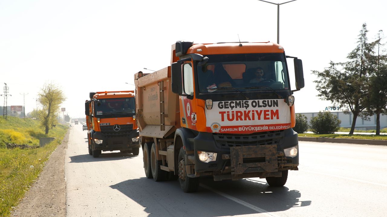 Samsun Büyükşehir Belediyesi ekipleri Kahramanmaraş'ta 654 enkazı kaldırdı