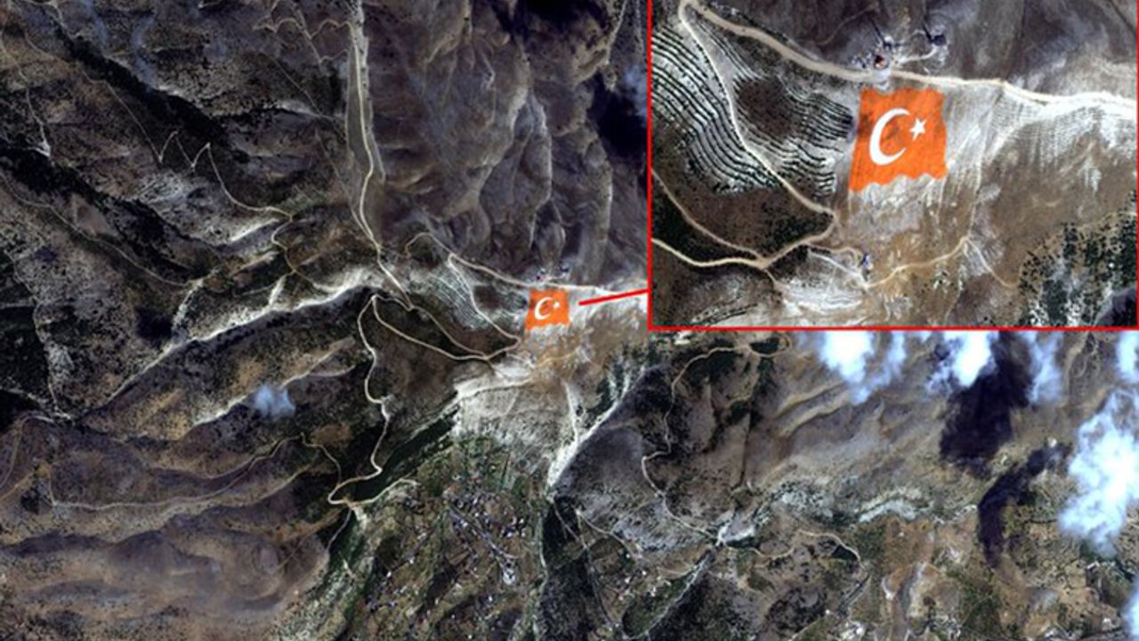Kahramanmaraş’taki Dev Türk Bayrağı Uzaydan Görüntülendi