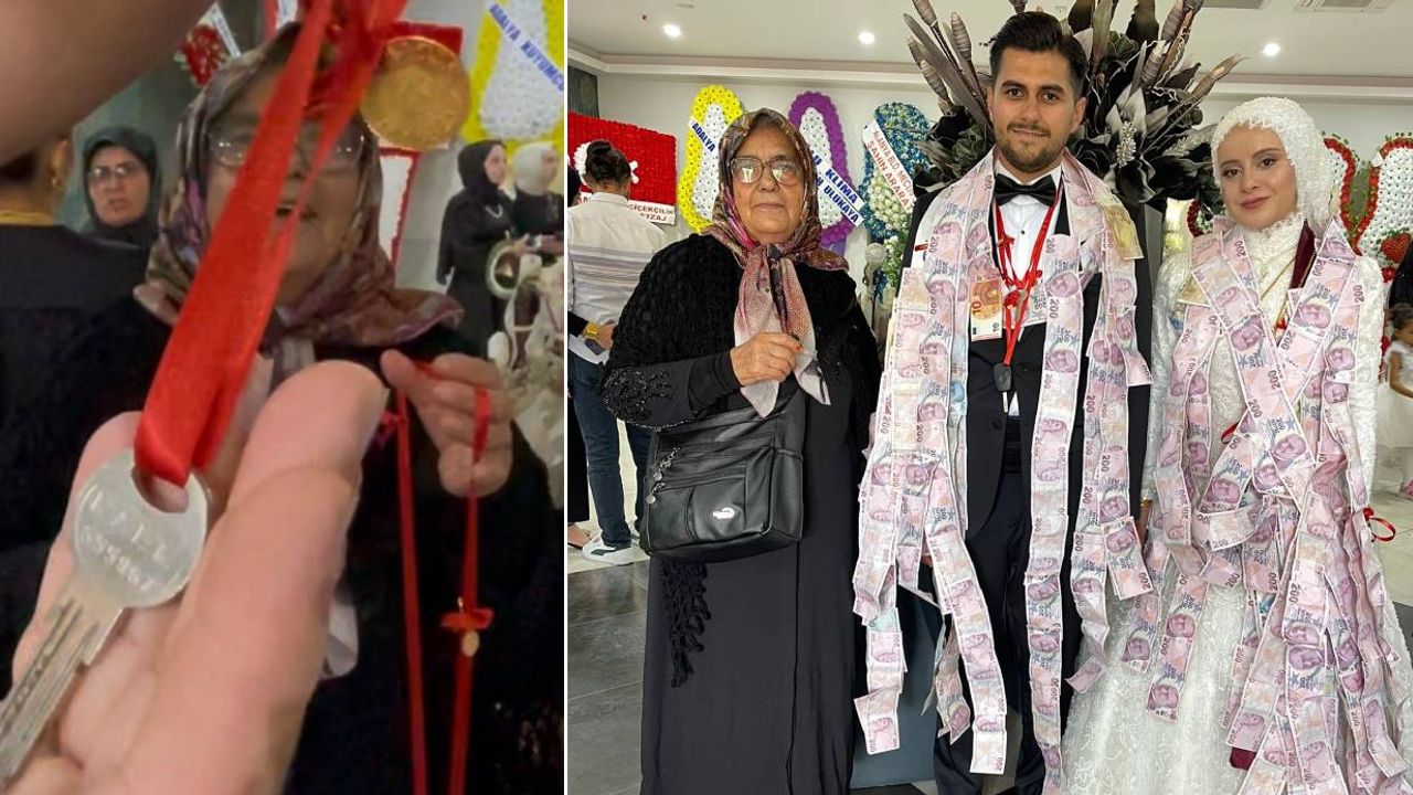 Tek torununa düğünde takı olarak ev, araba ve tarla hediye etti