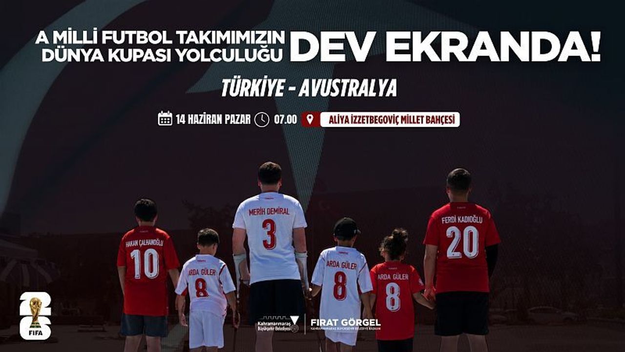 A Milli Takım İçin Kahramanmaraş’ta Dev Ekran Kuru