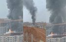 Kahramanmaraş’ta TOKİ İnşaatında Yangın Çıktı