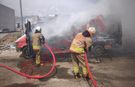 Kahramanmaraş’ta Ticari Araç Alev Alev Yandı