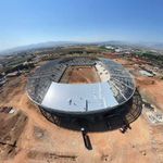 Kahramanmaraş'ta Yeni Stadyumun Çatı Kısmına Geçildi