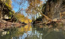 Kahramanmaraş'ın Gizemli Gölüne Sonbahar Renkleri Hakim Oldu