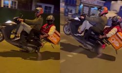 Trendyol kuryesinden tehlikeli şov