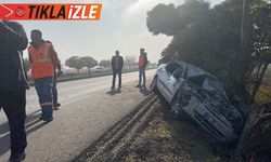 Kahramanmaraş'ta lastiği patlayan otomobil şarampole devrildi, 3 kişi yaralandı