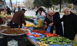 Depremzede esnaftan yol kenarlarında sebze meyve satışı