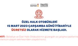 Özel Halk Otobüsleri de Hizmete Başladı