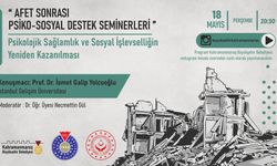 Psiko-Sosyal Destek Seminerleri Sürüyor