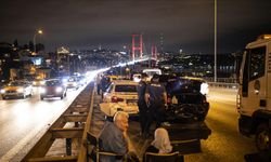 Köprü girişinde zincirleme trafik kazası