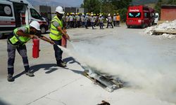 Vatandaşlara yangına müdahale eğitimi