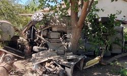 Otomobil yol kenarındaki bahçeye uçtu: 7 yaralı