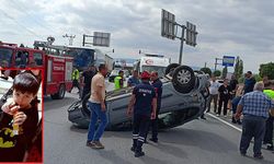 Otomobille hafif ticari araç çarpıştı; 1 çocuk öldü, 8 kişi yaralandı