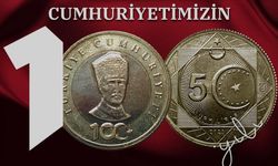 Cumhuriyet'in 100. yılına özel basılan "5 Türk lirası" hatıra parası basıldı