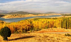 Kahramanmaraş'ta Adatepe Barajın da sonbahar manzaraları