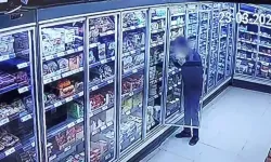 Marketten hırsızlık yaparken çalışana yakalandı