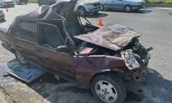 Otomobille biçerdöverin çarpıştığı kazada 2 kişi yaralandı
