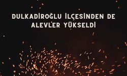 Dulkadiroğlu ilçesinden de alevler yükseldi