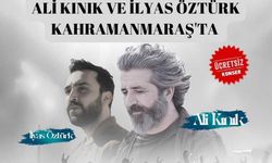 Kahramanmaraş’ta ücretsiz Ali Kınık konseri