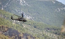 TSK'ya ait 4 helikopterle orman yangınına müdahale edildi