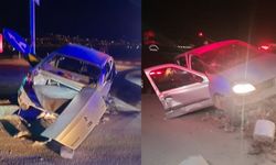 Kahramanmaraş’ta trafik kazası, sürücü araca sıkıştı