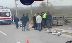 Kağıt toplayıcısının kullandığı motor yan yattı: 1 yaralı