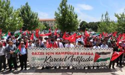 Kahramanmaraş'ta Filistin'e destek yürüyüşü düzenledi