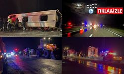 Kahramanmaraş'ta kontrolden çıkan minibüs devrildi: 1 ölü, 19 yaralı