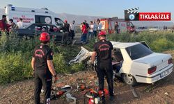 Kahramanmaraş’ta iki otomobil kafa kafaya çarpıştı: 6 yaralı