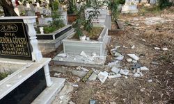 Mezarlığa gelen vatandaşlar hayatlarının şokunu yaşadı