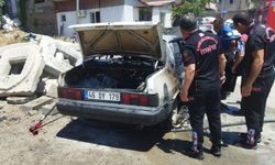 Kahramanmaraş'ta fırından aldığı köz otomobili yaktı