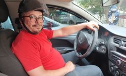 Otomobil sürücüsüne ‘kask' cezası şoku