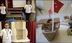 Atık malzemeler köy okulu öğrencilerinin eliyle hayat buldu