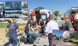 Servis otobüsü, akaryakıt tankerine çarptı; 35 yaralı