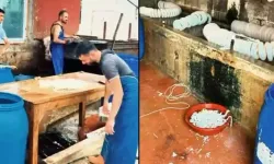 Ruhsatsız işletmede kilolarca paça ve bağırsak ele geçirildi