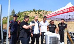 Başkan Toptaş ve Kaymakam Çiğdem, yangın bölgesinde vatandaşları ziyaret etti