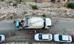 Kahramanmaraş’ta Motosikletli ile Belediye Aracı Şoförü Karşı Karşıya Geldi