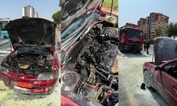 Kahramanmaraş’ta araç yangını korkuttu