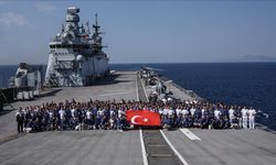 Gençlerin TCG Anadolu gemisiyle "Zafer Yolculuğu" gururu