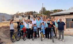 Başkan Gedemenli’den Çamlıbel’deki Çocuklara Bisiklet Desteği