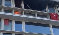 Apartman dairesi alev alev yandı