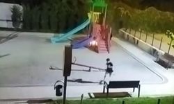 Çocuklar oyun parkını ateşe verdi