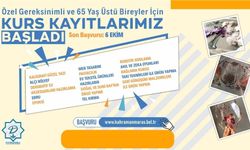 Kahramanmaraş’ta 65 Yaş Üstü ve Özel Gereksinimlilere 15 Ücretsiz Kurs
