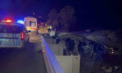 Ters şeride giren otomobil tankerle çarpışıp şarampole yuvarlandı: 1 ölü